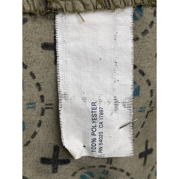 Gap Women's Sleeveless Olive Green Blue Floral Racerback Tank Large - Picture 6 of 10